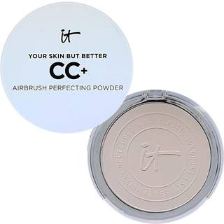 IT Cosmetics CC+ Airbrush Perfecting Powder Foundation - Bygbar fuld d?kning af porer og m?rke pletter - Fugtgivende ansigtsmakeup med hydrolyser
