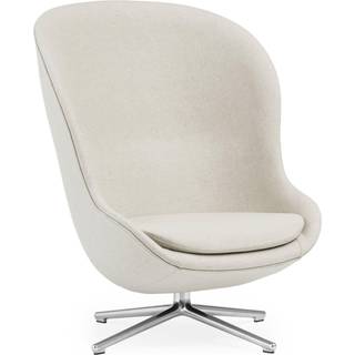 Normann Copenhagen Hyg Lænestol Høj Med Svirvelbase Offwhite / Aluminium - Lænestole Uld Off-White - 603824