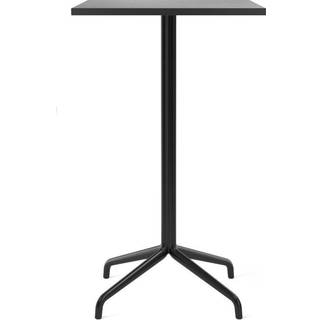 Audo Copenhagen - Harbour Column Bar Table 4-star - Black/Black Oak - 70x60 cm - Barborde - Norm Architects - Sort - Metal/Træ