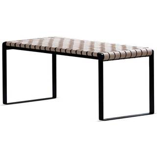 Bent Hansen Plaited Sort Læder Bænk Black