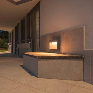 SLV Concreto LED udendørs væglampe, bredde 37,5 cm