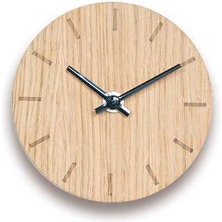 Bord- & Vægur, Light Oak/Black, Ø12 cm