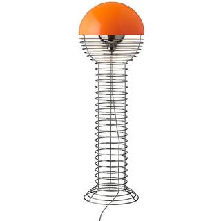 Wire gulvlampe, krom/orange