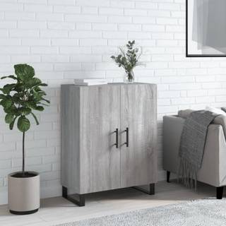 skænk 69,5x34x90 cm konstrueret træ grå sonoma-eg