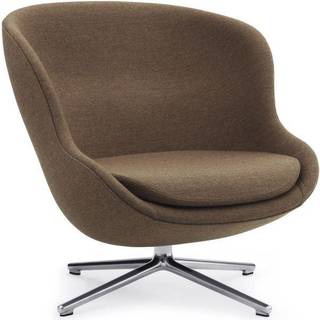 Normann Copenhagen Hyg Lænestol Lav Med Svirvelbase / Aluminium - Lænestole Uld Grå - 603805