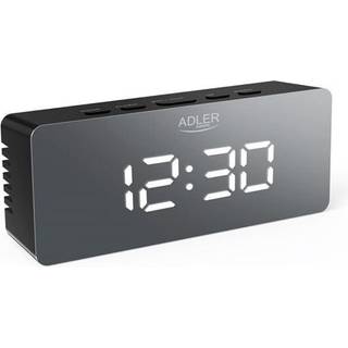 Adler AD 1189 Vækkeur med Termometer - Sort