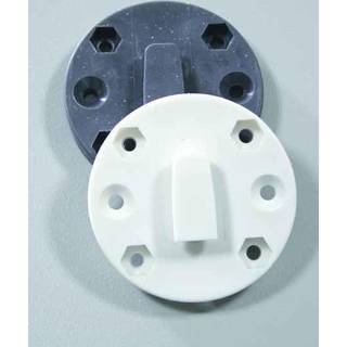 Beslag til fast montering Nuova Rade Store-All Fixed Mount Support Base, Ø6 cm x 4.5 cm, hvid