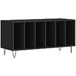 vinylskab 100x38x48 cm konstrueret træ sort