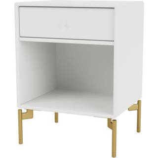 Montana DREAM sengebord med ben - 01 White (8-12 ugers Levering) - Messing