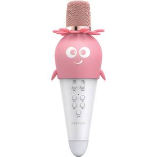 Forever AMS-200 Bluetooth Mikrofon m. Højtaler og Karaoke - Pink