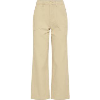 Lts Tall Green Cotton Twill Wide Leg Cropped Trousers 18 Lts | Tall Women's Wide Leg Trousers