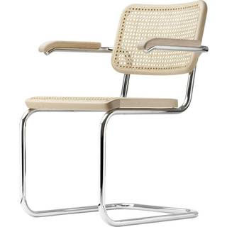Thonet S 64 V Cantilever Spisebordsstol med Armlæn Krom/Bøgetræ