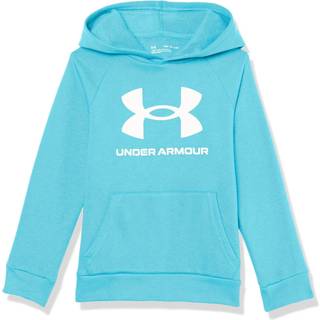 Sweatshirt med hætte Under Armour UA RIVAL FLEECE HOODIE-BLU 1357585-433 Størrelse YXS