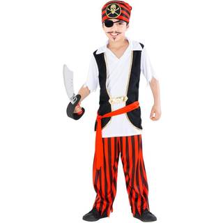 Kaptajn pirat børnekostume - 140 (9-10y)