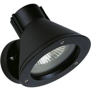 Vægspot 643S, sort, IP54, E27, aluminium, drejelig