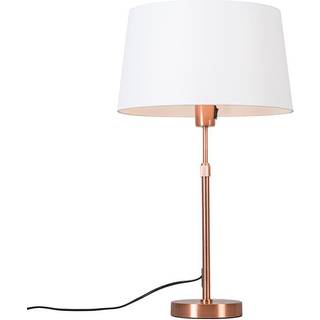 Kobber bordlampe med hvid skærm 35 cm justerbar - Parte