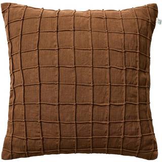Chhatwal & Jonsson Jammu Pudebetræk 50x50 Cm farvet - Pyntepuder & Betræk Hør Cognac - CC430182-22