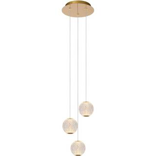 Cintra hængelampe, Ø 25 cm, transparent/guld, akryl