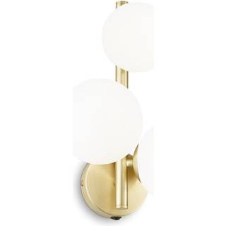 Ideal Lux Perlage væglampe 3flg messing/hvid