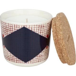 Marimekko Tomina duftlys Ø7,5 cm White-dark blue-red-dark red