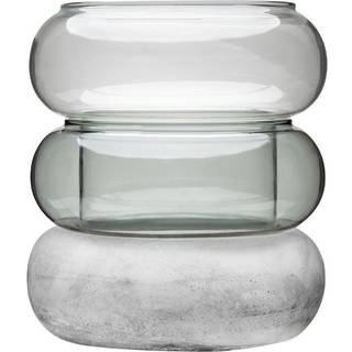 Muurla Bagel vase/fyrfadsstage 22 cm Grå