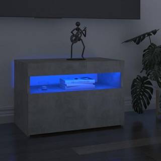 tv-borde med LED-lys 2 stk. 60x35x40 cm betongrå