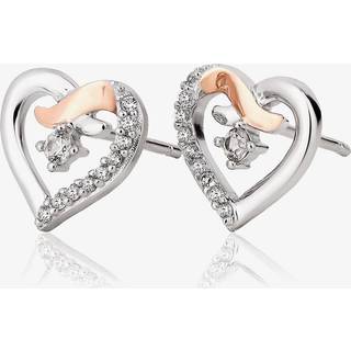 Forever Yours Sterling Silver Kiss Stud Earrings with Zircon