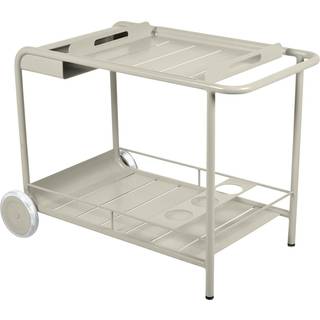 Fermob - Luxembourg Side Bar /Trolley - Clay Grey - Udendørs små borde og sideborde - Frédéric Sofia - Grå - Metal