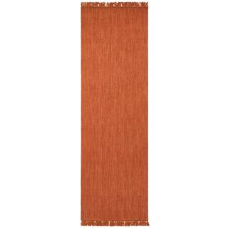 Chhatwal & Jonsson Nanda Gulvtæppe 80x250 Cm - Ensfarvede tæpper Uld Rust Melange - RDH072867-22