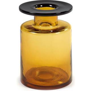 Serax Vases - 'Wind & Fire' vase, amber, medium in amber, black Glass