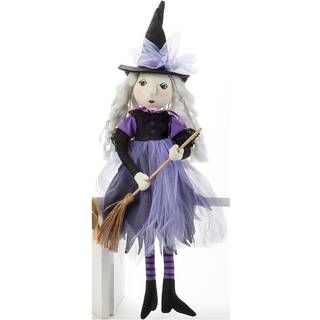 Lila Halloween Hexe Kantenhocker Figur 50cm