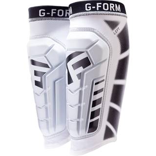 G -Form Pro -S Vento Soccer Shin Guard - Fodbold og Shin Guard Sleeves - Hvid voksen stor