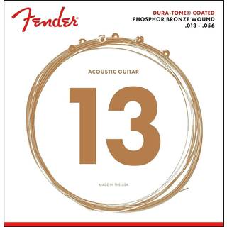 Fender Dura-Tone Coated Phosphor Bronze Acoustic Guitar Strings 860m .013-.056