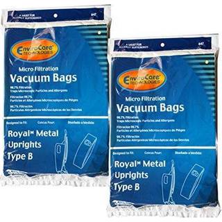 Envirocare -udskiftning Mikrofiltrering Støvsugerstøvposer til kongelige lodrette type B -lodrette 3 -pakke