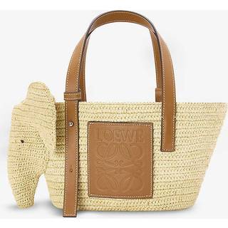 Loewe Elephant Small raffia basket bag - beige - One Size