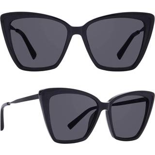 DIFF Becky ii Polarized black+dark smoke polarized lens 58 Solbriller Kvinder Black - Black - 58mm