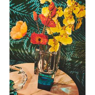 Reflections Copenhagen Vases - 'Ohio' vase, clear, azure and cobalt in Multicolor Fine hand cut crystal