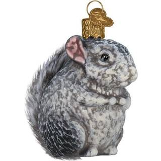 Old World Christmas Vintage Chinchilla Glass bl?st ornament til juletr?