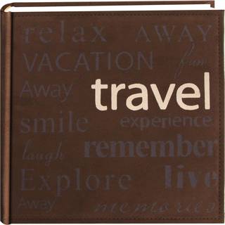 Pioneer Rejsetekstdesign Syet faux ruskind coverfotoalbum Brown