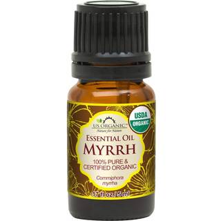USA: s organiska 100% äkta myrra eterisk olja - som kommer från Afrikas hornet USDA -certifierade ekologiska extraherade genom hydrodistillation