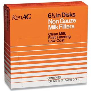 Kenag 6-1/2 in. Disk ikke-gauze mælkefilter 100 diske pr. Boks (pakke med 2)