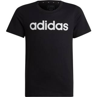 Essentials Linear Logo Cotton Slim Fit T-shirt - Black / White - 152