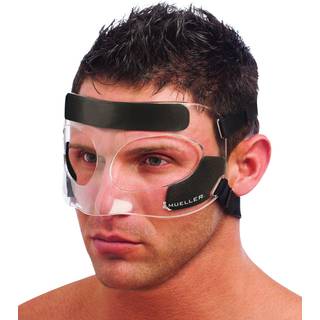 Mueller Sportsmedicin Face Guard Nose Guard for sportsjusterbar ansigtsmaske med skumpolstring til m?nd og kvinder en st?rrelse klar