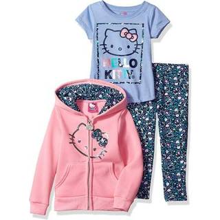 Hello Kitty Big Girls '3 Piece Hooded Legging Set Pink/Blue 8