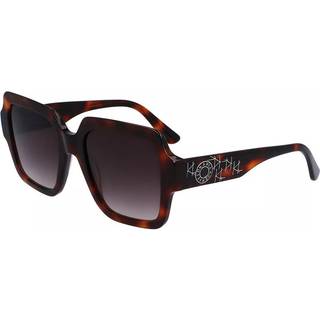 Karl Lagerfeld Kvinde KL6104SR 240 Solbriller Acetat Brun Grå Firkantet Normal Skygge