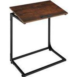 Sidebord Ruston 55x35x66,5cm - Industrielt mørkt træ, rustikt
