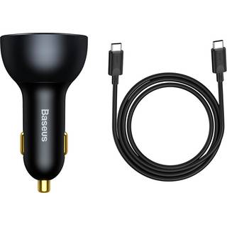 Baseus Car Charger Qualcomm USB 2x USB-C 160W (Grey)