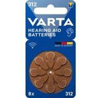 VARTA høreapparatbatterier 312, 1 kort med 8 stk