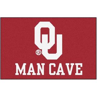Fanmats 14684 NCAA - Oklahoma Sooners Man Cave Starter Mat Accent Rug - 19in. x 30in. | Sportsfan Home Decor Rug and Tailgating Mat