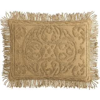 Beatrice Home Fashions Medallion Chenille Sengeted Standard Sham Gold